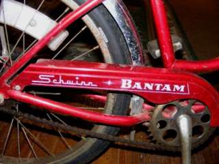 Vintage Complete RED BANTAM SCHWINN Girls Child Bicycle ~ Very COOL 24 