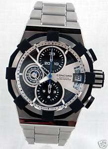 Concord C1 Black Carbon Dial Chronograph Watch 0320002  