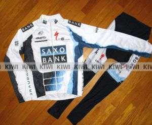 SAXO BANK LONG SLEEVES CYCLING JERSEY+ PANTS SZ S 3XL  