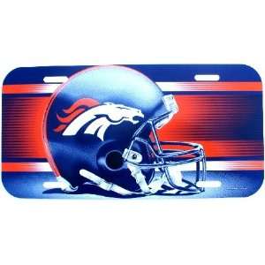  Broncos 6 x 12 Styrene Plastic License Plate: Sports & Outdoors