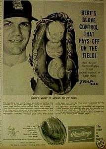 1962 KEN BOYER Rawlings Trapeze Baseball Gloves St. Louis Cardinals 