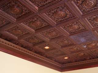 Faux Tin drop in ceiling tile   VC02 Antique Copper  