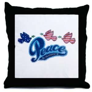  Throw Pillow Peace on Earth Birds Symbol 