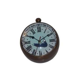   Paperweight Clock with Nantucket Map Face   8 Inches