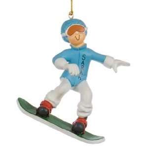 Personalized Snowboarder   Female Christmas Ornament:  Home 
