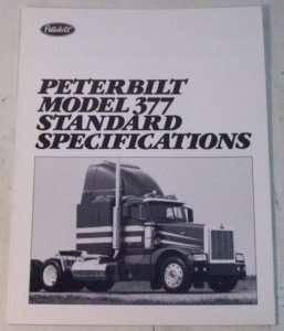 Peterbilt 1987 377 Truck Sales Brochure  
