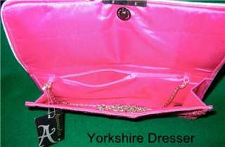New Accessorize Pink UNION JACK FLAG Sequin Clutch BAG  