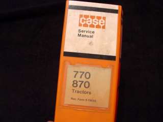 ORIGINAL CASE 770 870 TRACTOR SERVICE MANUAL NOT A SHRINK WRAPPED 
