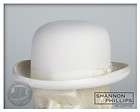 Shannon Phillips Wool Felt IVORY DELUXE DERBY Cream Bowler Hat NEW ALL 