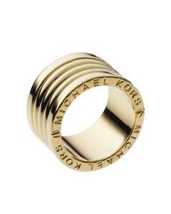 MICHAEL KORS Barrel Golden Ring Size 7 NEW  
