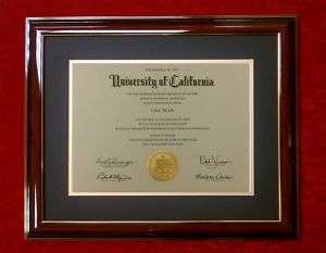 Diploma Glossy Mahogany Cherry Frame Mat University C45  