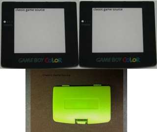 Game boy Color Screen & 1 light Green Battery Cover  