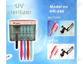 UV Toothbrush Sanitizer Sterilizer/Holder/Cleaner Box Bathroom plastic 