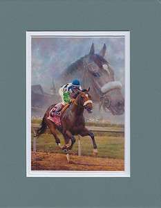 Beloved BARBARO Kentucky Derby Fine Art Double Mat print by Fred Stone 