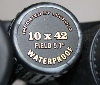   10 x 42 Binoculars Wilderness Optics Field 5.1º Strap + Case  