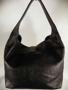 Dooney & Bourke Leather Hobo Handbag w/ Logo Lock~Black  