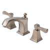   Widespread Bathroom Sink Faucet with Drain Assembly in Brushed Nickel