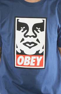 Obey The Obey Icon Standard Issue Basic Tee in Patrol Blue  Karmaloop 