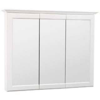   37 in. W Mirrored Medicine Cabinet in White TG36 WH 