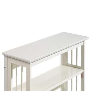 Mantel Top 16 in. Folding/Stacking Single Shelf Bookcase in White