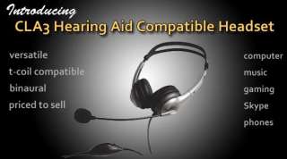 Hearing Aid Compatible Headset Geemarc CLA3  