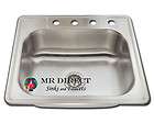 MR Direct T2318 Topmount Single Bowl Stainless Steel Kitchen Sink