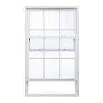 Single Hung Vinyl Window, 36 in. x 48 in., White, with LowE3 Glass 