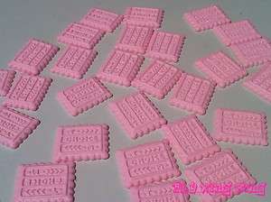   100 pc lot pink cookie Resin Flatback Bead DIY phone mobile case charm