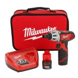 Milwaukee M12 Cordless Red Lithium 1/4 in. Screwdriver 2401 22 at The 