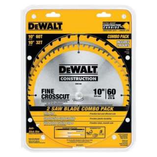 DEWALT 10 in. Circular Saw Blade Assortment 2 Pack DW3106P5 at The 