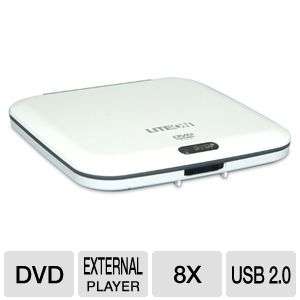 Lite On ETDU10846 External Slim DVD ROM   8X DVD ROM, 24X CD ROM, USB 