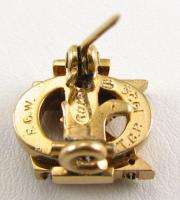 SIGMA PHI   fraternity 1929 Pearl 10k Yellow Gold Sweetheart Sister 