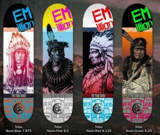 Emillion Tribe Serie Skateboard Deck 7,875 8,0 8,125 8,25 Inkl 