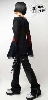 Visual kei fashion cool gothic punk rave nana lolita tee shirt top S M 