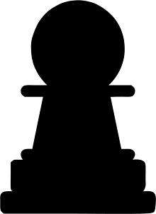 Chess Piece Pawn Decal 3.5x4.75 choose color  