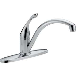 Collins Single Handle Kitchen Faucet in Chrome with Water Efficient 