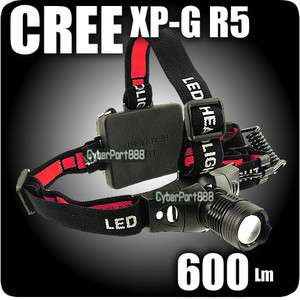 600Lum CREE R5 LED Stirnlampe Kopflampe 3x AA Headlamp  