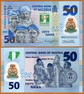 Nigeria, 50 naira, 2010 New POLYMER, MM, UNC  Commemorative  