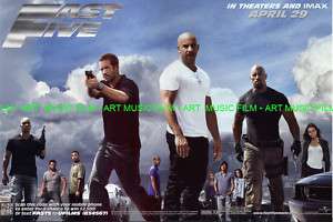 FAST FIVE   Mini Movie Poster  C  DIESEL   TWO SIDED  