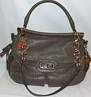 Coach Flagship Buffalo Leather Dowel Flap Bag Purse Handbag Ash 17781