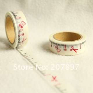 Japanese washi tape(Decorative paper tape) ruler pattern 1 roll  