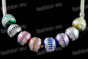 Lot 200Pc Mix Color Aluminium Beads 10MM Fit Bracelet 1  