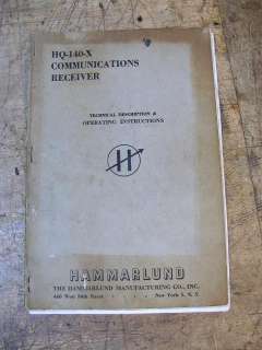 Hammarlund HQ 140 X Short Wave Ham Radio Receiver  