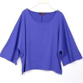 Summer lady chic new batwing loose unique top blouse 4 color N267 S M 