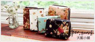 Classic Rose Vintage Style 3 folds Wallet bag colors  