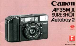 Canon AF35M II, Sure Shot, Autoboy 2 Instruction Manual Original 