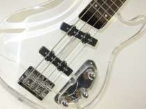 NEW UNIQUE 4 STRINGS CLEAR WHITE ACRYLIC ELECTRIC BASS GUITAR  