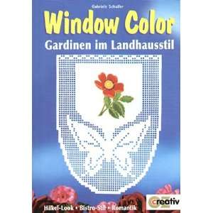 Window Color. Gardinen in Landhausstil. Häkel Look. Bistro Stil 