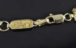 10K Gold Noahs Ark Animal Charm Religious Bracelet  