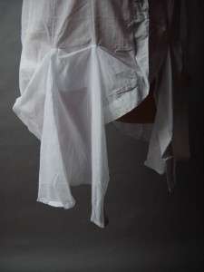 WHITE Victorian Steampunk Edwardian Pintuck Pleat Bustle Tailcoat Top 